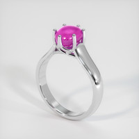 2.45 Ct. Pink Sapphire Ring, Platinum 950 2
