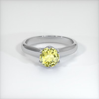 1.23 Ct. Yellow Sapphire Ring, Platinum 950 1