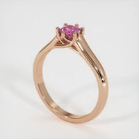0.39 Ct. Pink Sapphire Ring, 14K Rose Gold 2