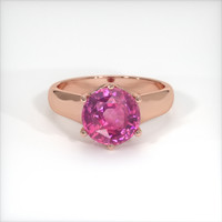 3.31 Ct. Pink Sapphire Ring, 14K Rose Gold 1