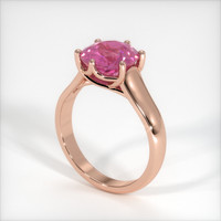 3.31 Ct. Pink Sapphire Ring, 14K Rose Gold 2