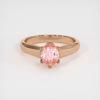 1.09 Ct. Padparadscha Sapphire Ring, 14K Rose Gold 1