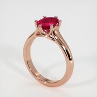 2.03 Ct. Ruby Ring, 14K Rose Gold 2