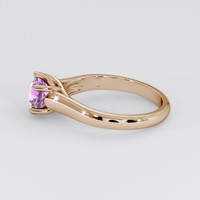 2.07 Ct. Pinkish Purple Sapphire Ring, 14K Rose Gold 4