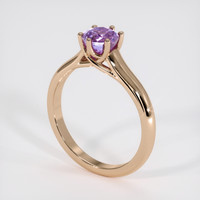 1.73 Ct. Pinkish Purple Sapphire Ring, 14K Rose Gold 2