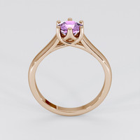 1.06 Ct. Pinkish Purple Sapphire Ring, 14K Rose Gold 3