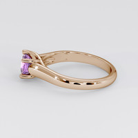 1.06 Ct. Pinkish Purple Sapphire Ring, 14K Rose Gold 4