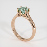 1.55 Ct. Bluish Green Sapphire Ring, 14K Rose Gold 2