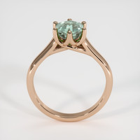 1.55 Ct. Bluish Green Sapphire Ring, 14K Rose Gold 3