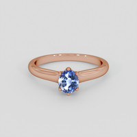 1.24 Ct. Blue Sapphire Ring, 14K Rose Gold 1