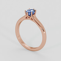 1.24 Ct. Blue Sapphire Ring, 14K Rose Gold 2