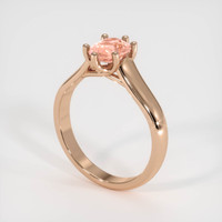 1.09 Ct. Padparadscha Sapphire Ring, 18K Rose Gold 2