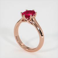 2.03 Ct. Ruby Ring, 18K Rose Gold 2