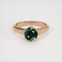 1.13 Ct. Green Sapphire Ring, 18K Rose Gold 1