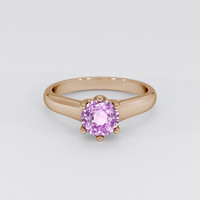 2.07 Ct. Pinkish Purple Sapphire Ring, 18K Rose Gold 1