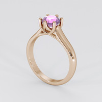 2.07 Ct. Pinkish Purple Sapphire Ring, 18K Rose Gold 2