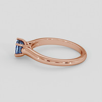 1.24 Ct. Blue Sapphire Ring, 18K Rose Gold 4