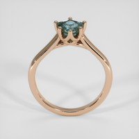 1.10 Ct. Greenish Blue Sapphire Ring, 18K Rose Gold 3