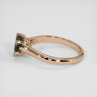 1.10 Ct. Greenish Blue Sapphire Ring, 18K Rose Gold 4
