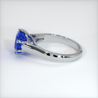 3.15 Ct. Blue Sapphire Ring, 10K White Gold 4