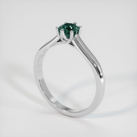 0.78 Ct. Bluish Green Sapphire Ring, 10K White Gold 2