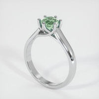0.70 Ct. Green Sapphire Ring, 10K White Gold 2