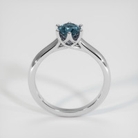 0.77 Ct. Greenish Blue Sapphire Ring, 10K White Gold 3