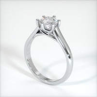 1.29 Ct. Bluish Grey Sapphire Ring, 10K White Gold 2