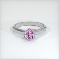0.85 Ct. Pinkish Purple Sapphire Ring, 10K White Gold 1