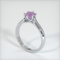 0.85 Ct. Pinkish Purple Sapphire Ring, 10K White Gold 2