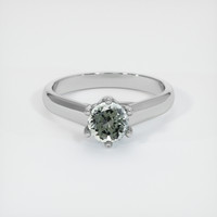 0.76 Ct. Bluish Grey Sapphire Ring, 10K White Gold 1