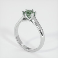 0.76 Ct. Bluish Grey Sapphire Ring, 10K White Gold 2