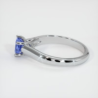 0.73 Ct. Blue Sapphire Ring, 14K White Gold 4