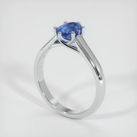 0.82 Ct. Sapphire Ring, 14K White Gold 2