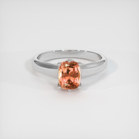 1.59 Ct. Padparadscha Sapphire Ring, 14K White Gold 1