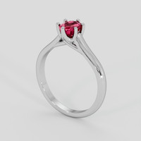 1.24 Ct. Pinkish Red Ruby Ring, 14K White Gold 2