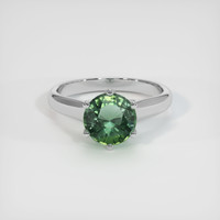 2.23 Ct. Green Sapphire Ring, 14K White Gold 1