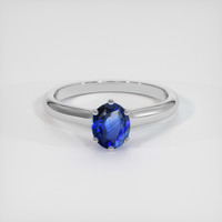1.07 Ct. Blue Sapphire Ring, 14K White Gold 1