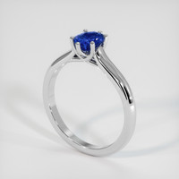 1.07 Ct. Blue Sapphire Ring, 14K White Gold 2