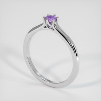 0.26 Ct. Sapphire Ring, 14K White Gold 2