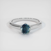 0.99 Ct. Sapphire Ring, 14K White Gold 1