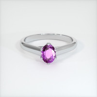 1.04 Ct. Purple Sapphire Ring, 14K White Gold 1