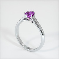 1.04 Ct. Purple Sapphire Ring, 14K White Gold 2