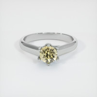 0.78 Ct. Yellow Sapphire Ring, 14K White Gold 1