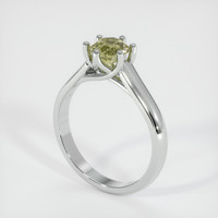 0.87 Ct. Sapphire Ring, 14K White Gold 2