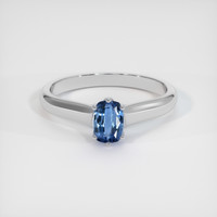 1.22 Ct. Sapphire Ring, 18K White Gold 1
