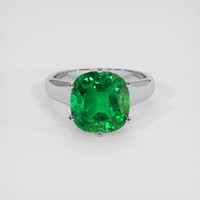 5.23 Ct. Emerald Ring, 18K White Gold 1