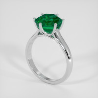 6.64 Ct. Emerald Ring, 18K White Gold 2