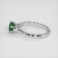 1.06 Ct. Yellowish Green to Brownish Orange Alexandrite Ring, 18K White Gold 4