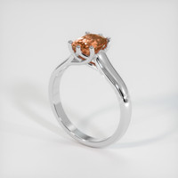 1.59 Ct. Padparadscha Sapphire Ring, 18K White Gold 2